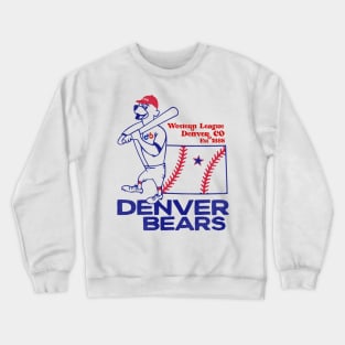 Defunct Denver Bears League Baseball Team Crewneck Sweatshirt